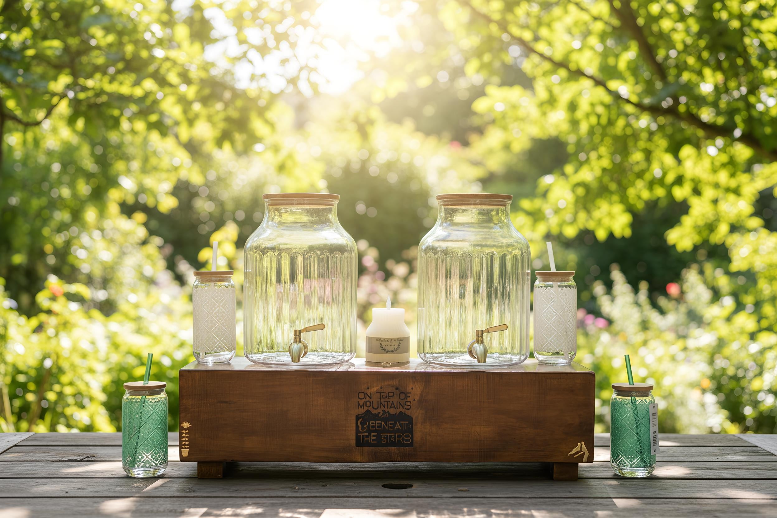 Beverage Dispensing Block with Jar(s)