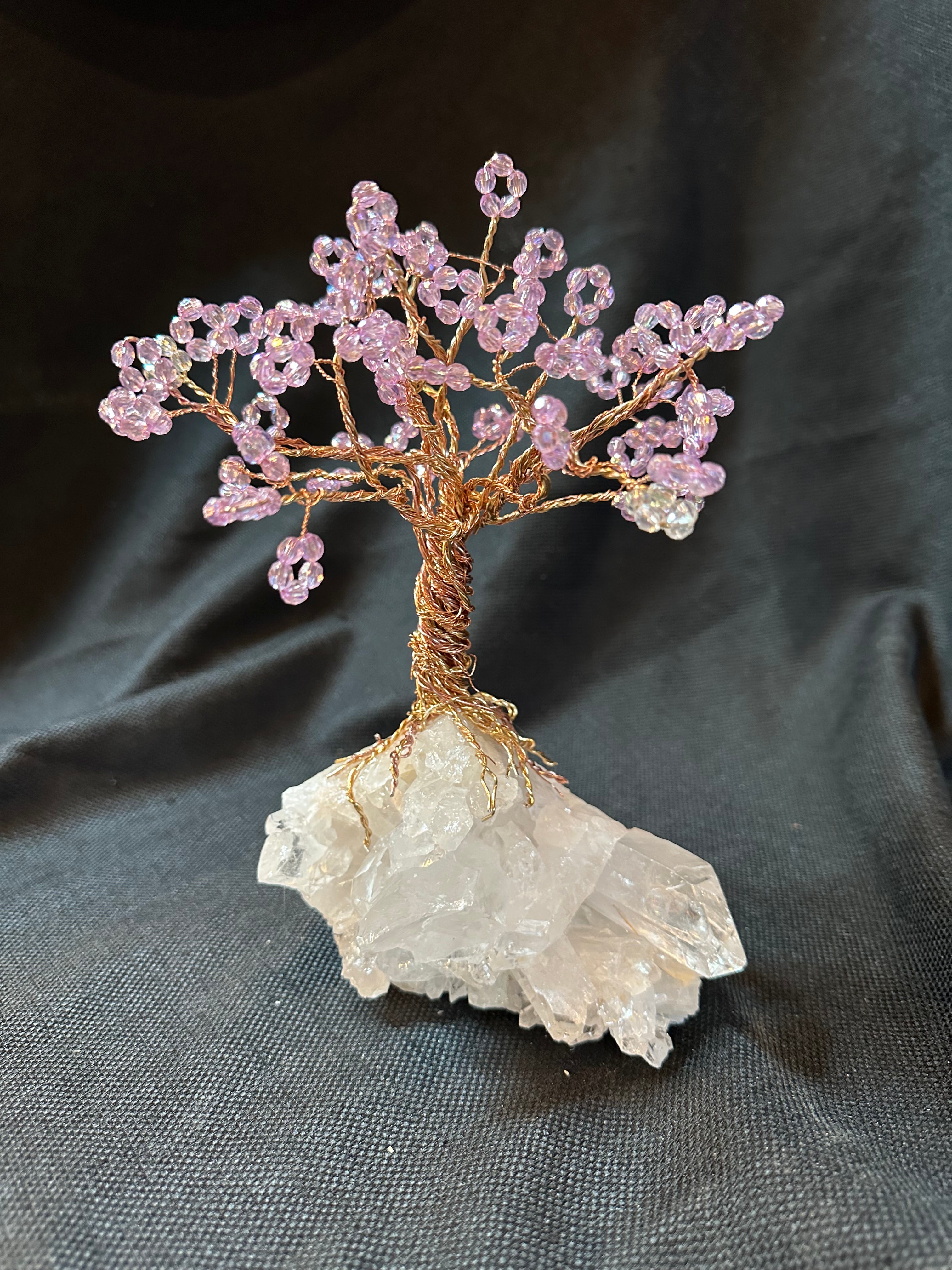 Lavender on a white Quartz Crystal